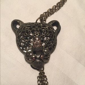 🦋 Black & Bronze Cheetah Necklace
